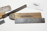 LOT OF 7 BOXWOOD AND STEEL RULES - LUFKIN STANLEY BROWN & SHARPE D.B.& S.