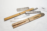 LOT OF 7 BOXWOOD AND STEEL RULES - LUFKIN STANLEY BROWN & SHARPE D.B.& S.