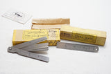 2 NOS CA 1910 CHESTERMAN STEEL RULES IOBs - GORGEOUS LABELS - #s 327, 1769 M & E