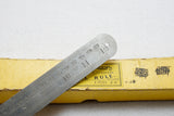 RARE MIB CA 1910 CHESTERMAN STEEL RULE - GORGEOUS LABEL - # 412DE - METRIC ENGLISH
