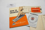 4 PIECE NORTON ABRASIVES SHARPENING ADVERTISING EPHEMERA LOT