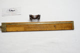 RARE BOXWOOD & BRASS 'ONION MAKER' TABLED 2 FT 4 FOLD RULE