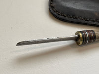 EXTREMELY RARE WILLIAM 'BILL' SCAGEL CROOKED KNIFE WITH ORIGINAL SCAGEL SHEATH