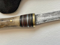 EXTREMELY RARE WILLIAM 'BILL' SCAGEL CROOKED KNIFE WITH ORIGINAL SCAGEL SHEATH