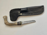 EXTREMELY RARE WILLIAM 'BILL' SCAGEL CROOKED KNIFE WITH ORIGINAL SCAGEL SHEATH
