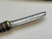 EXTREMELY RARE WILLIAM 'BILL' SCAGEL CROOKED KNIFE WITH ORIGINAL SCAGEL SHEATH