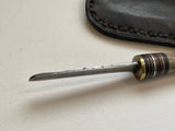 EXTREMELY RARE WILLIAM 'BILL' SCAGEL CROOKED KNIFE WITH ORIGINAL SCAGEL SHEATH