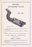 MINTY SCARCE RECORD NO. 730 FIBER BOARD PLANE - BEVEL AND SLIT