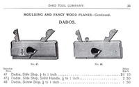 CRISPY MINT OHIO TOOL CO. NO. 48 SCREW STOP DADO PLANE - 7/8"