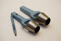 NOS SET OF 3 FOOTPRINT LEATHER PUNCHES - 4MM, 25MM & 28MM