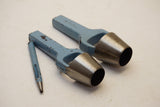 NOS SET OF 3 FOOTPRINT LEATHER PUNCHES - 4MM, 25MM & 28MM