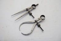 FINE PAIR OF LUFKIN DIVIDERS & OUTSIDE CALIPERS - 5"